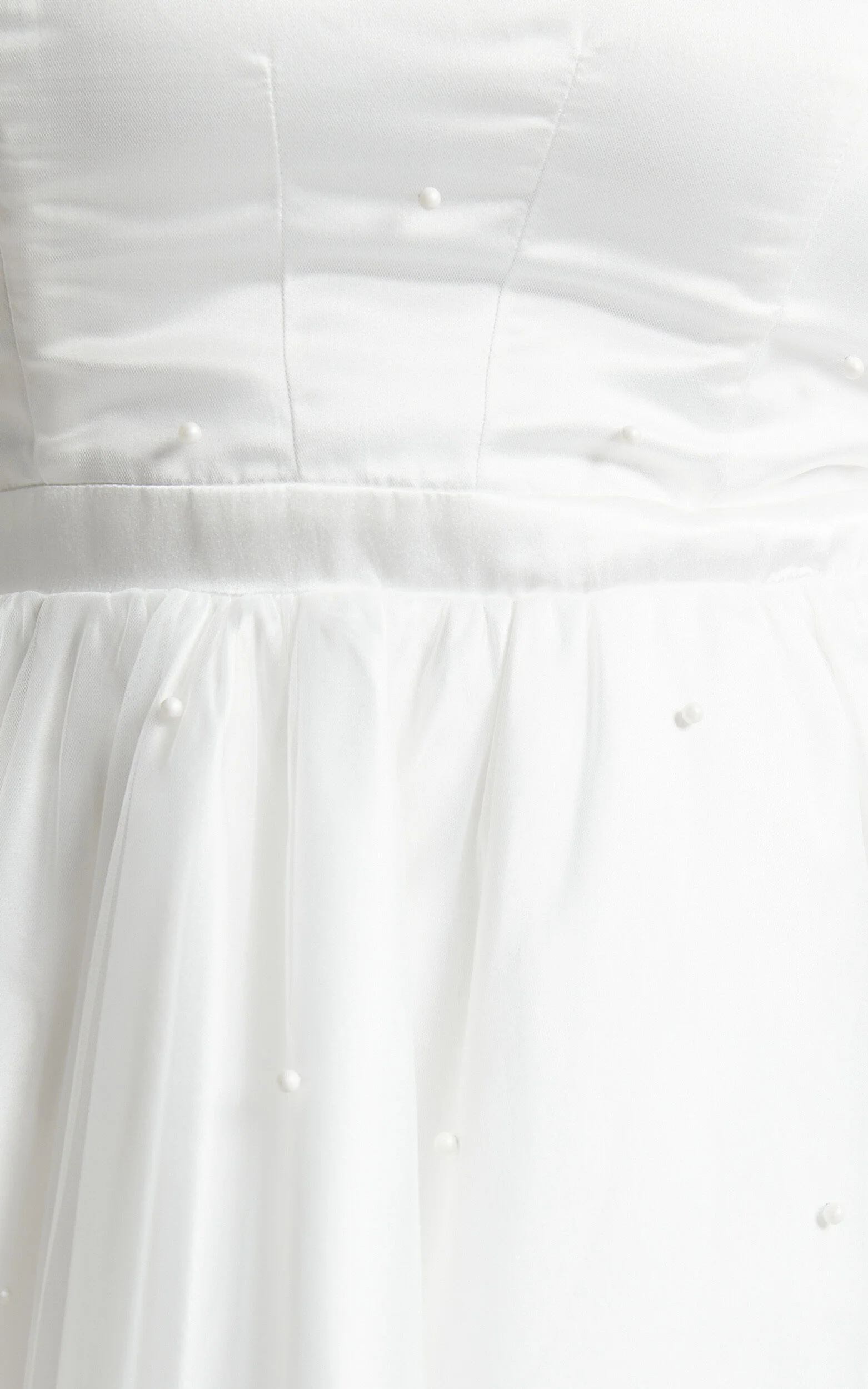 Cailene Mini Dress - Strapless Bow Train Fit and Flare Dress in Ivory