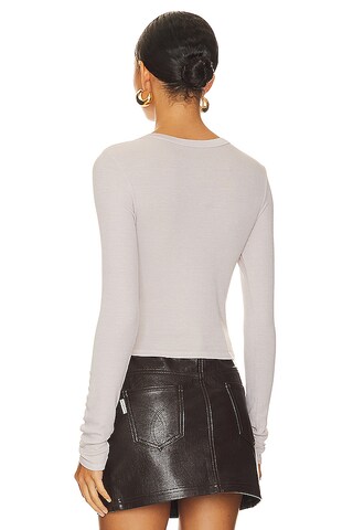 Silk Knit Long Sleeve Tuck Top
