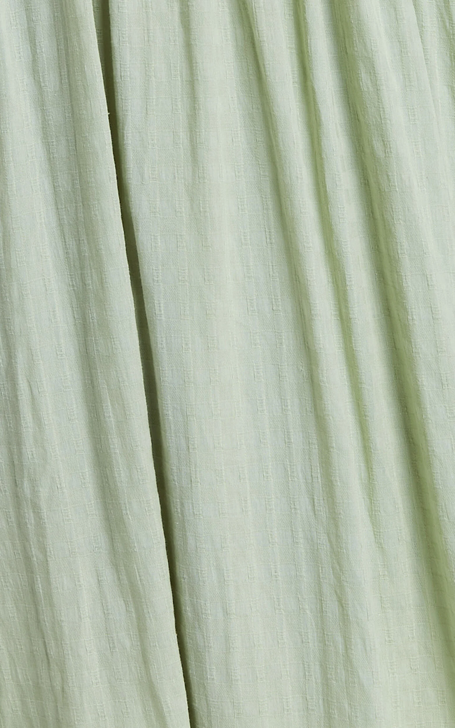 Matteo Midi Dress - Deep V Neck Puff Sleeve Dress in Sage