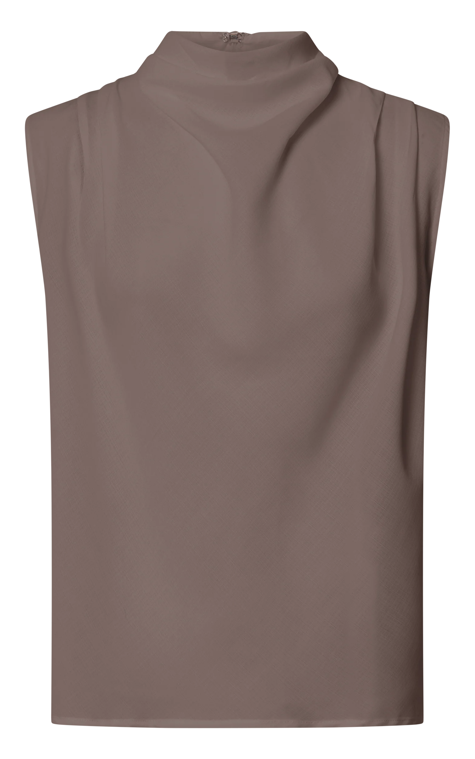 Arianae Top - High Neck Top in Mocha