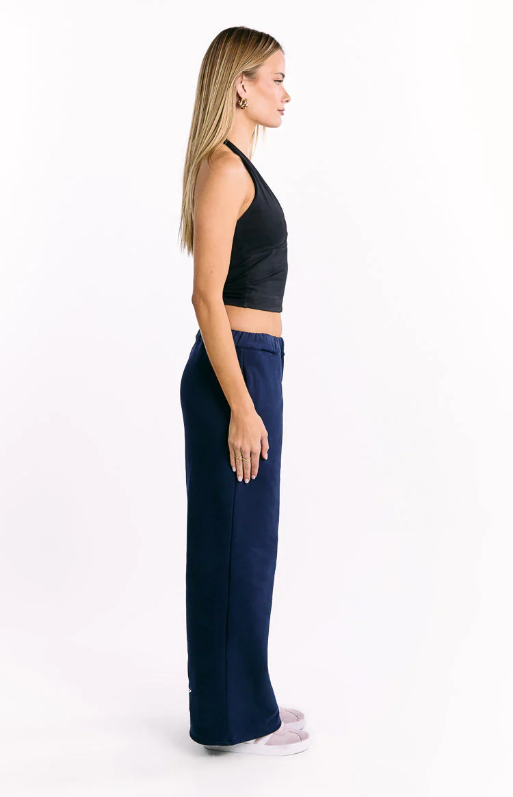 Dania Navy Leopard Star Track Pants
