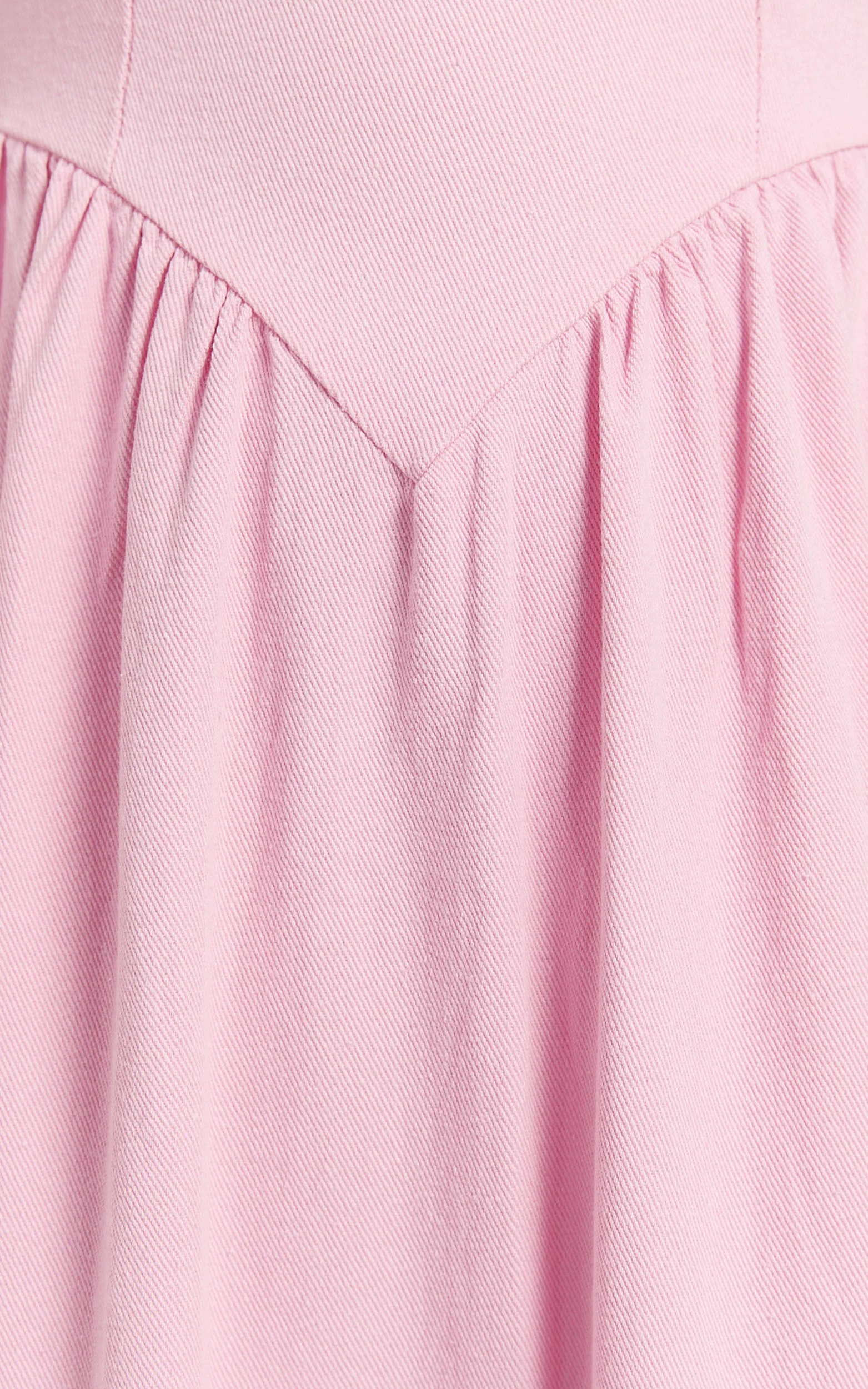 Rhaziya Midi Dress - Sleeveless Straight Neck Fit and Flare Dress in Pink