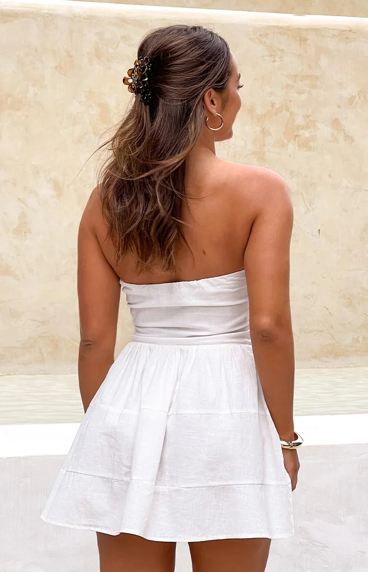 Sinai White Strapless Mini Dress