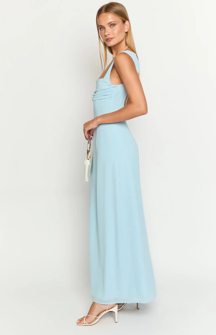 Misty Light Blue Maxi Dress