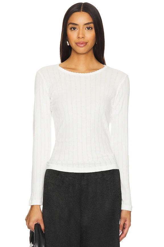 Pointelle Long Sleeve