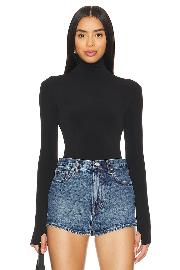 Slim Fit Long Sleeve Turtleneck Top