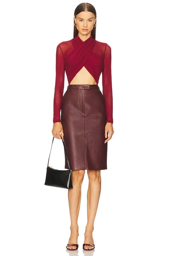 Phenix Faux Leather Skirt