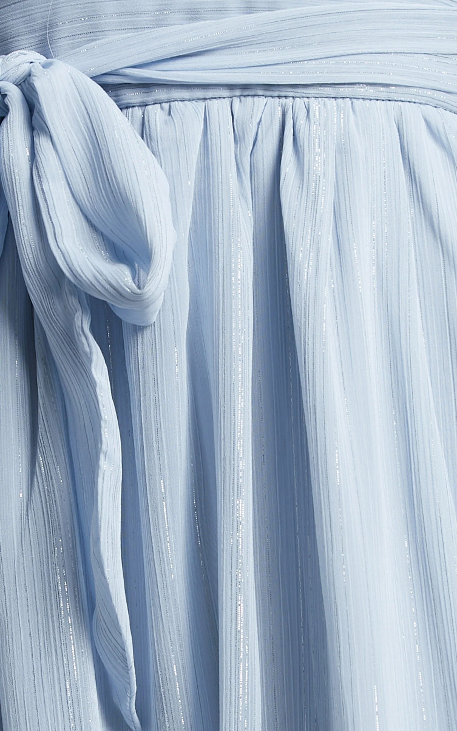 Dangerous Woman Maxi Dress - Plunge Thigh Split Dress in Light Blue