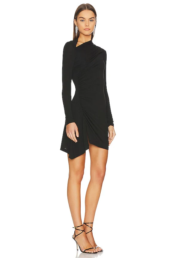 Lurex Jersey Slash Mini Dress