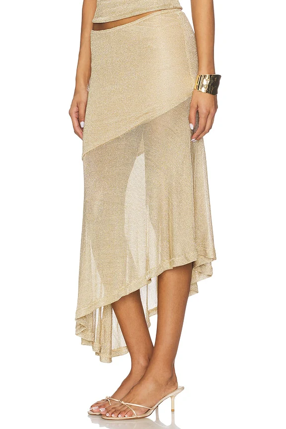 Elaine Flounce Midi Skirt