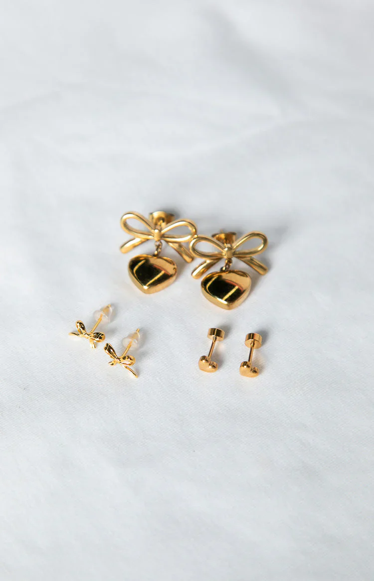 Rianne Gold Earrings 3 Pack