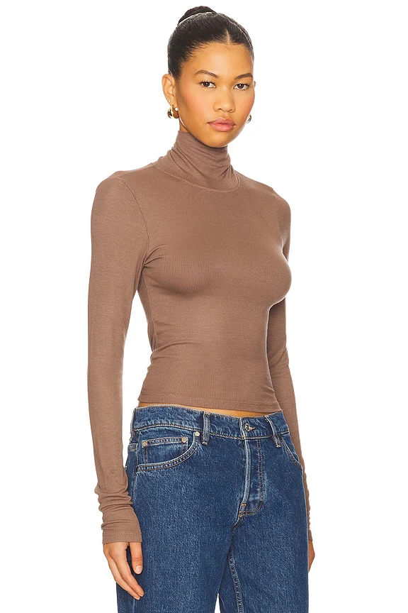 Felix Crop Turtle Neck Top