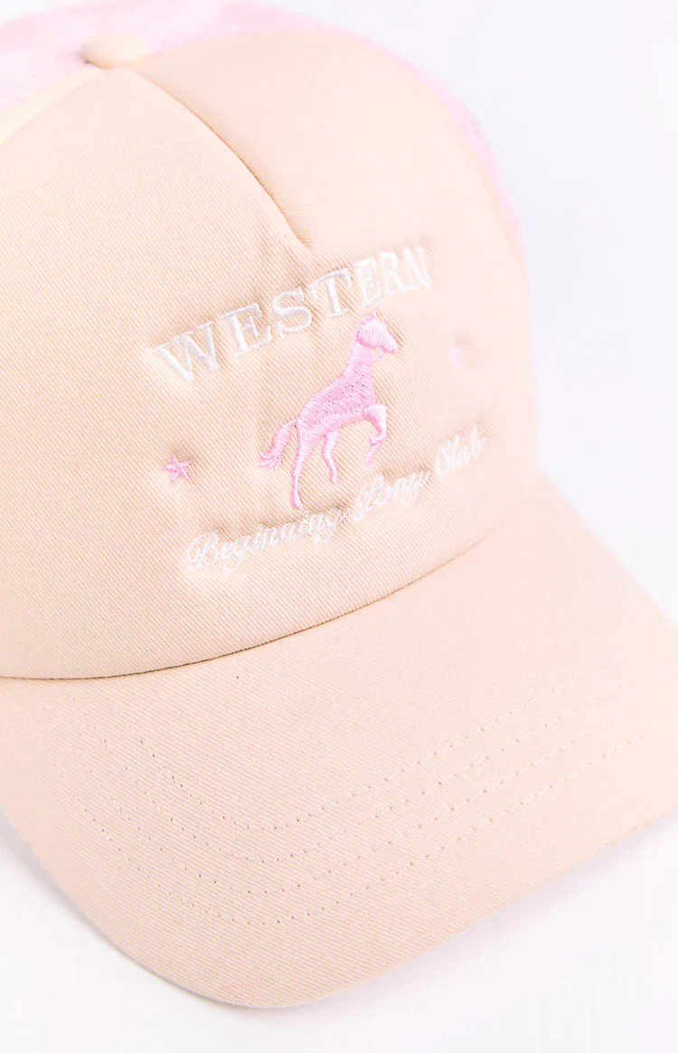 Beginning Cream Pony Club Trucker Cap