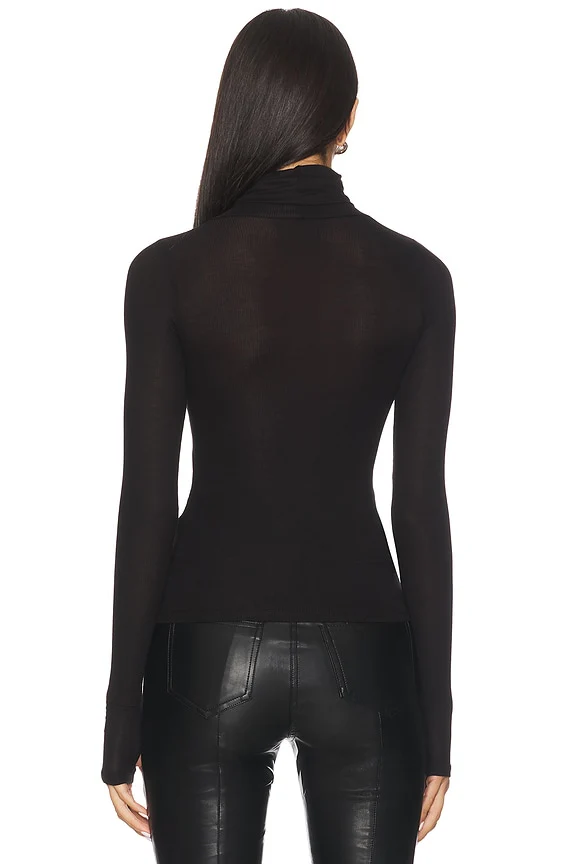 Rem Long Sleeve Fitted Turtleneck Top