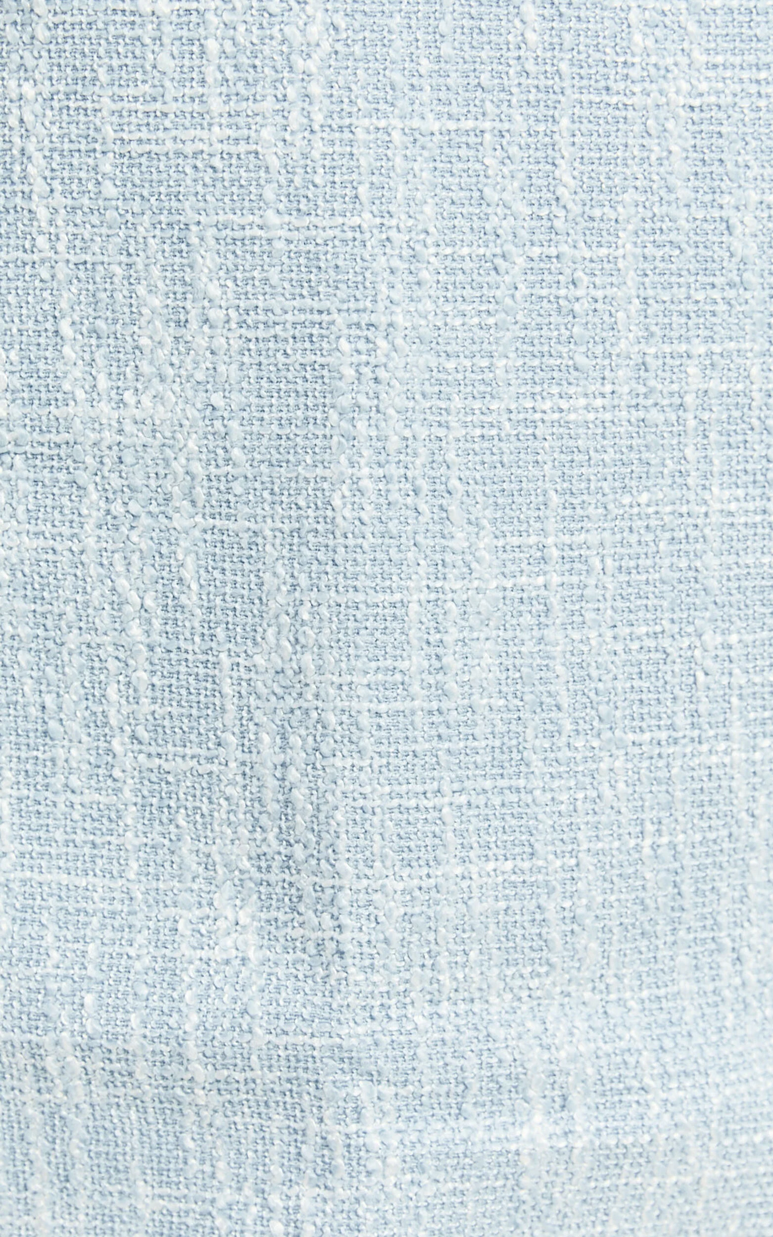 Olympia Mini Skirt - High Waisted A Line Boucle Skirt in Pale Blue