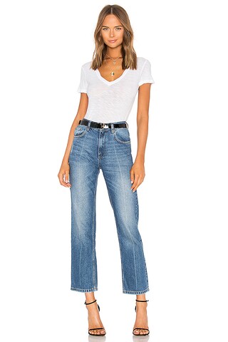 Casual V Neck Tee with Reverse Binding