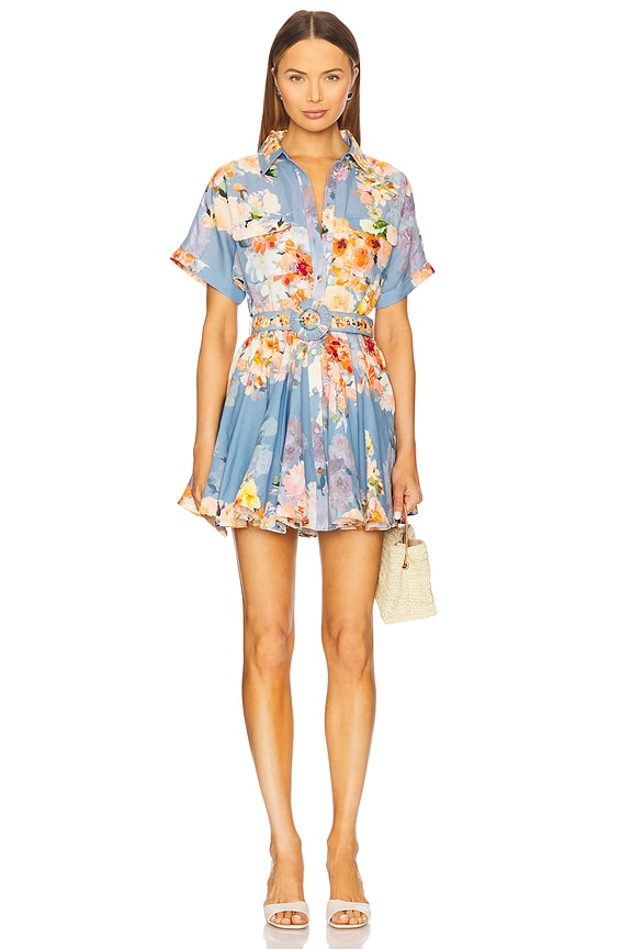 Short Dress With Buckle Belt