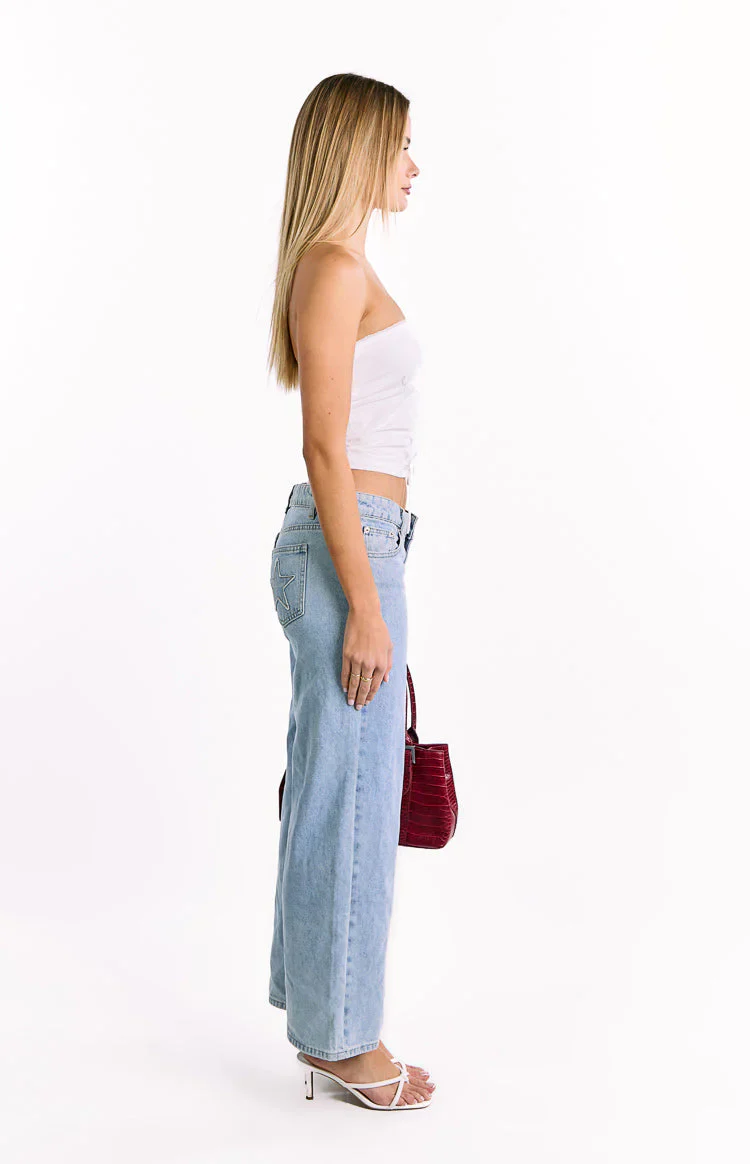 Dakota White Strapless Top