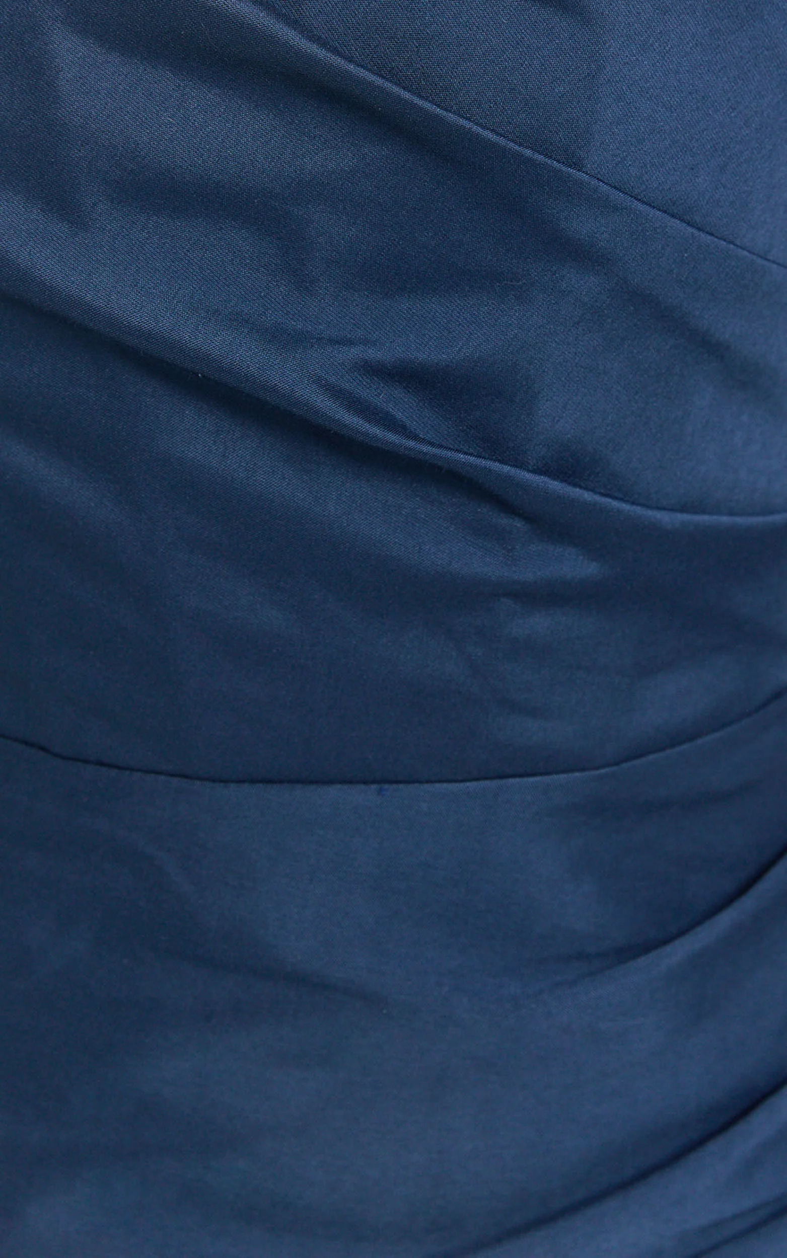 Stefania Mini Dress  - Asymmetrical Removable Skirk Ruched Strapless Bodycon Dress in Navy