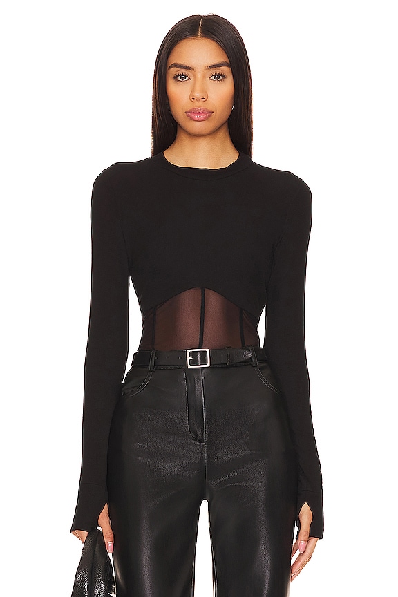 Danton Rib Mesh Corset Top