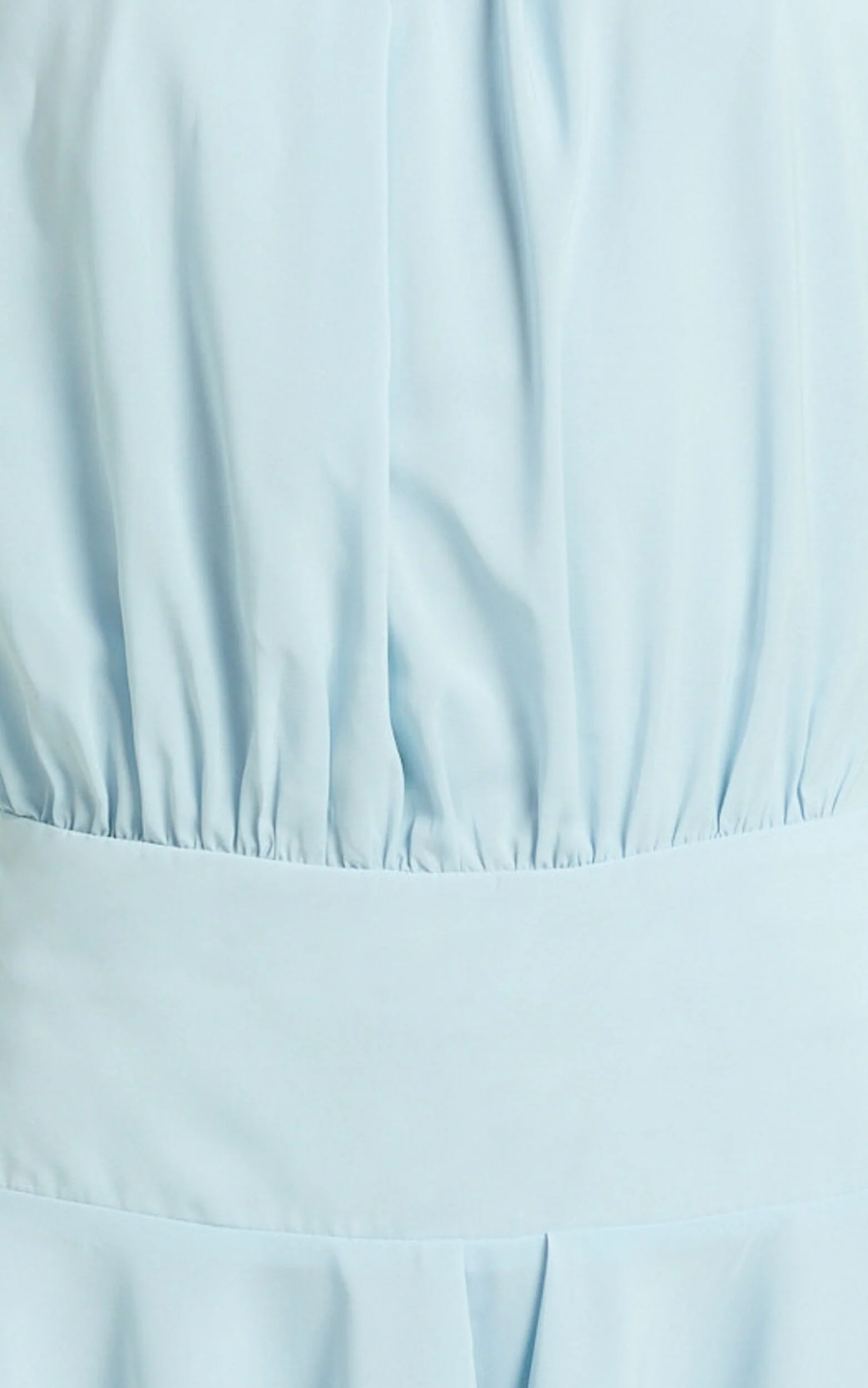 Bryonie Mini Dress - Backless Halter Dress in Pale Blue