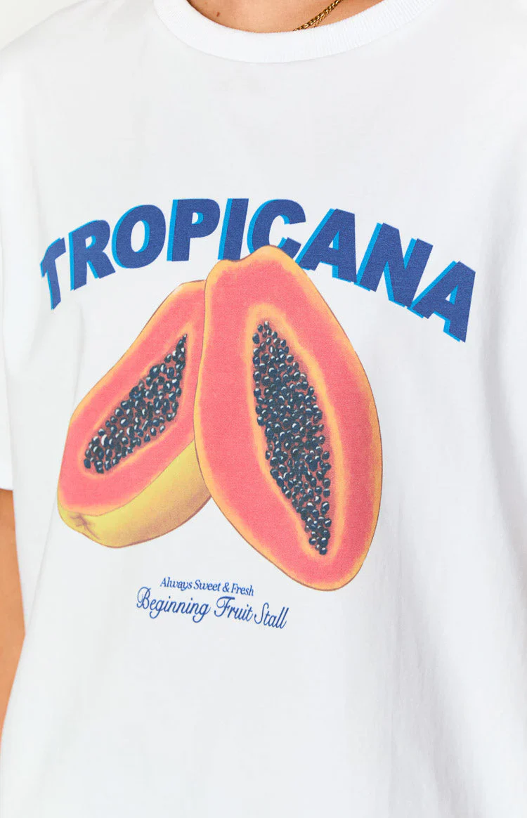 Tropicana White Tee