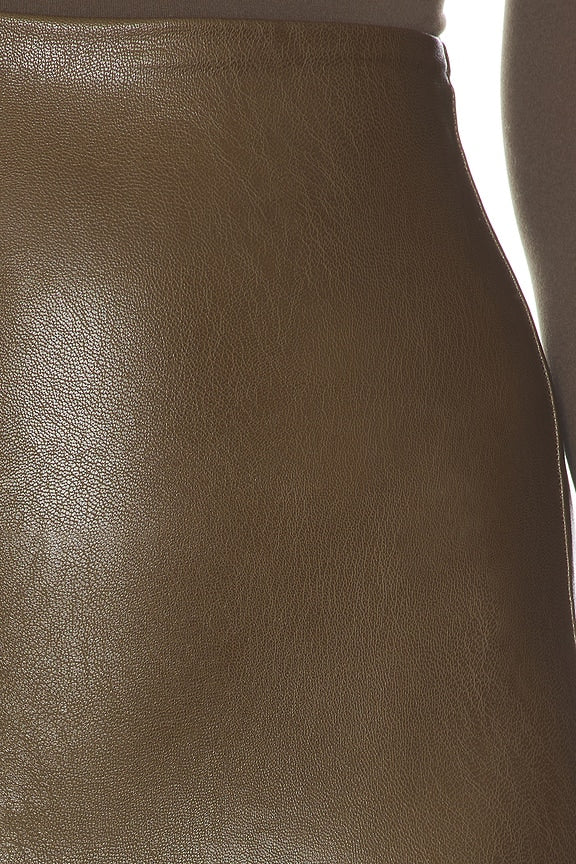Faux Leather Midi Skirt