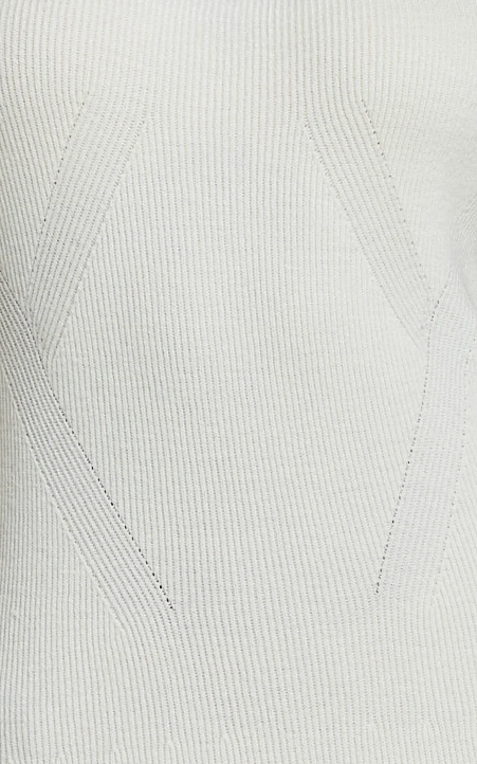 Jenara Knitted Midi Dress - Strapless Knited Midi Dress in Off White