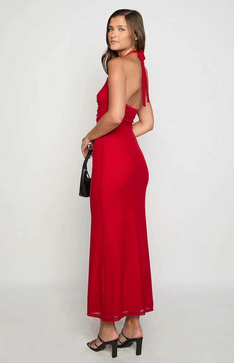 Raymin Red Maxi Dress