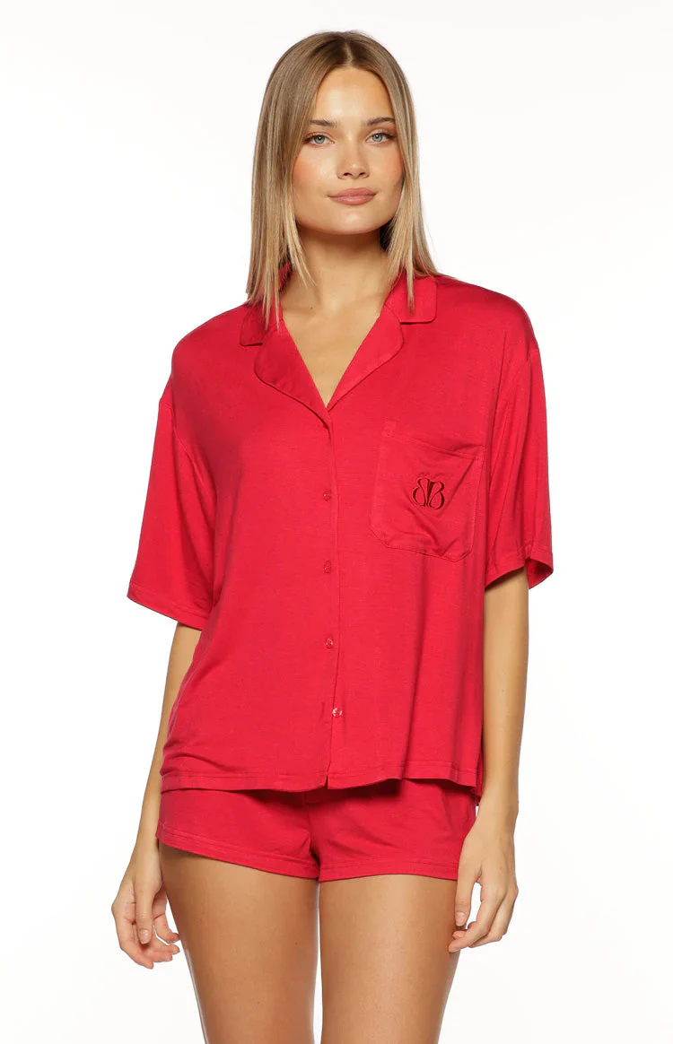 Jamey Burgundy Pajama Shirt