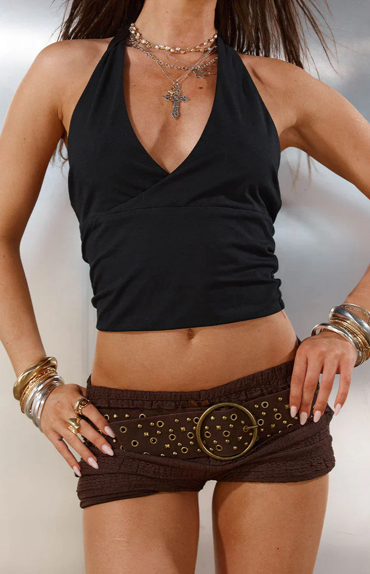 Fawn Brown Stud Circle Belt