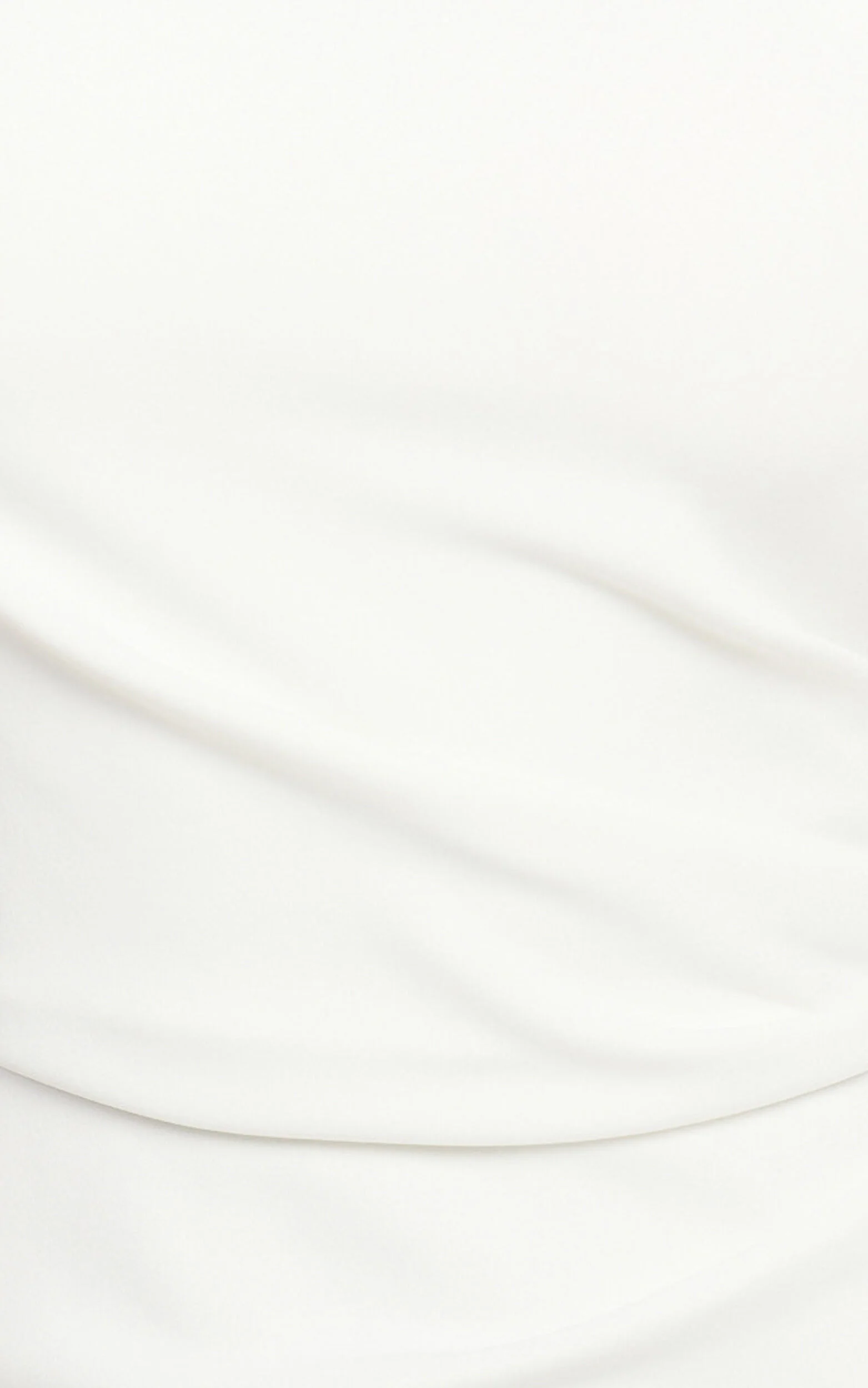 Rubie Mini Dress - High Neck Asymmetrical One Shoulder Dress in Off White