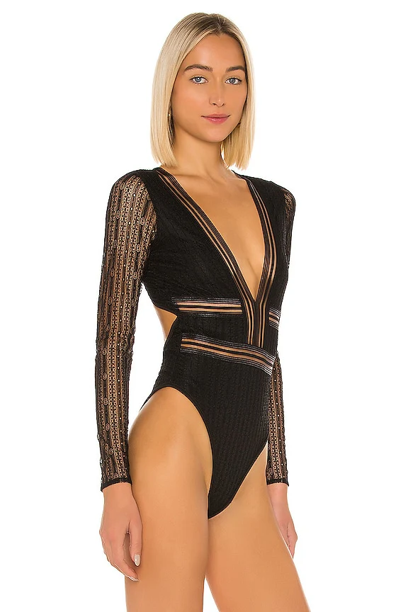 Britni Deep V Bodysuit