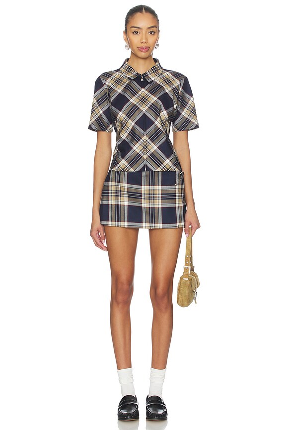 X Amelia Gray Checkmate Skirt
