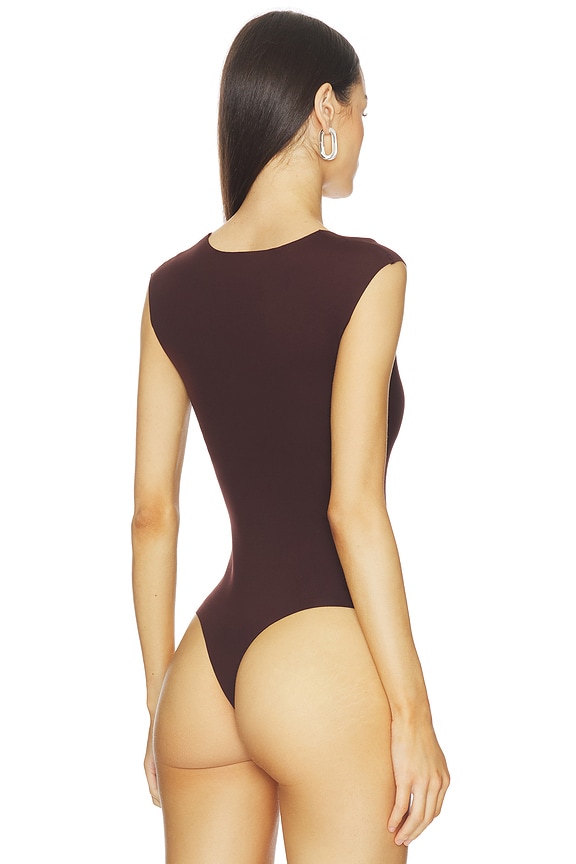 Neoprene Cap Sleeve Bodysuit
