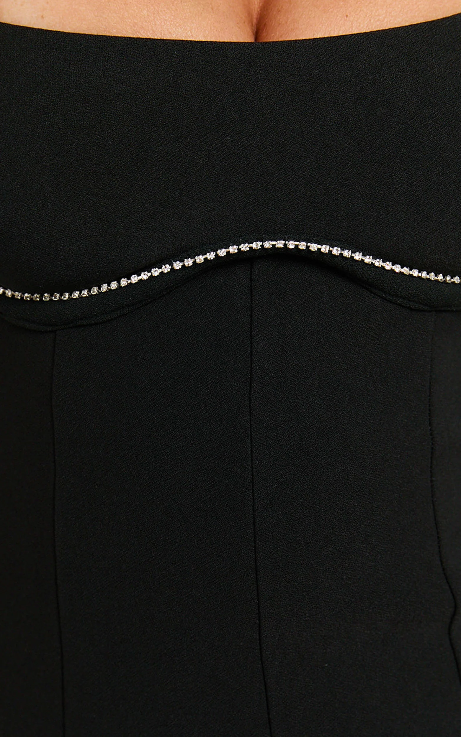 Sheryl Mini Dress - Sleeveless with Bust Detailing Dress in Black