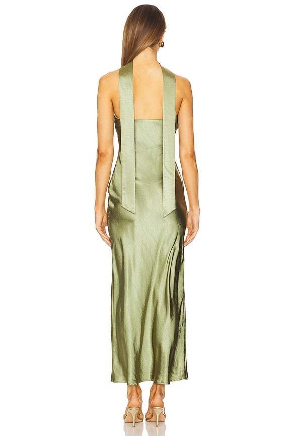 Angelina Neck Tie Maxi Dress