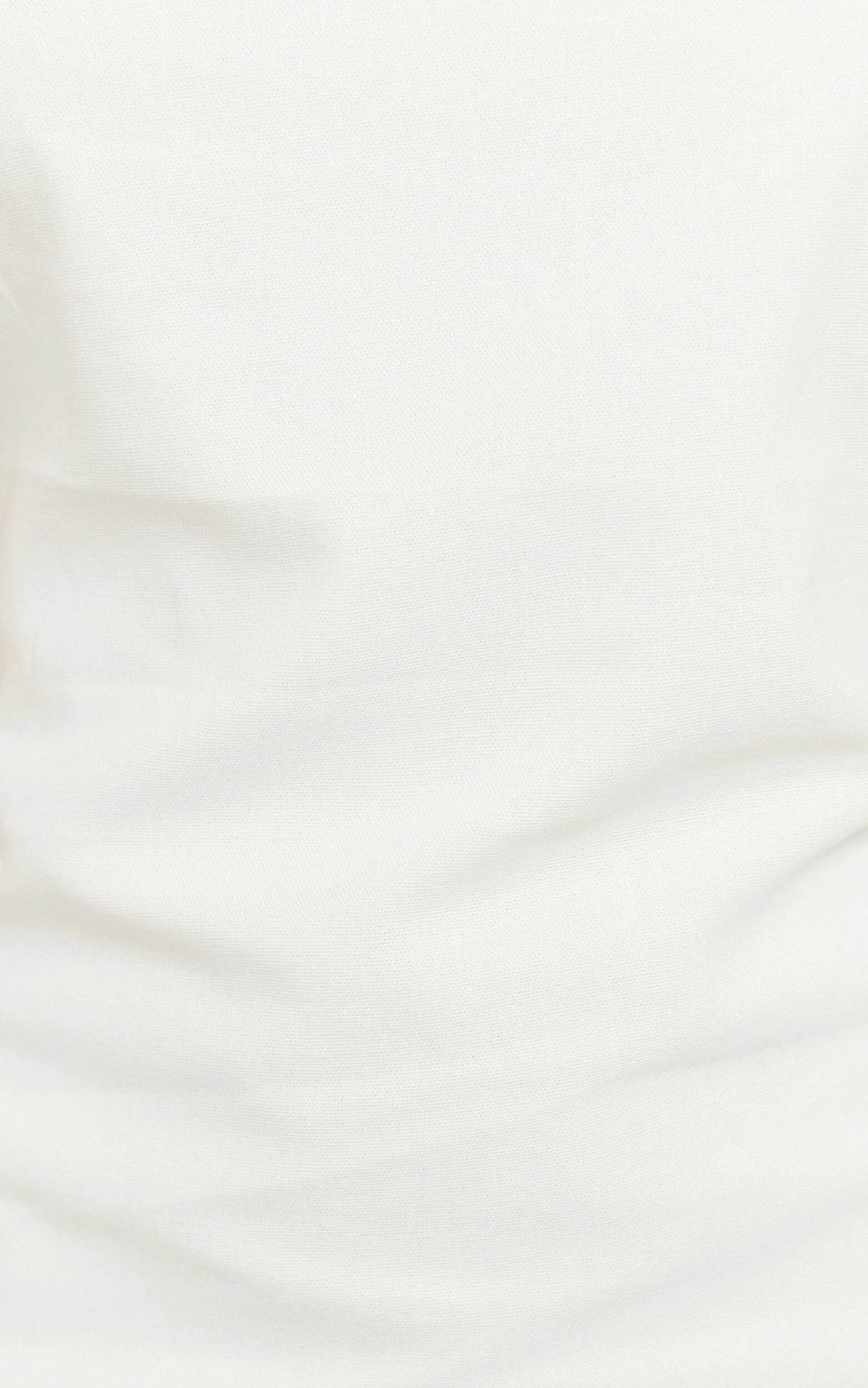 Kat Mini Dress - Linen Square Neck Dress in Off White