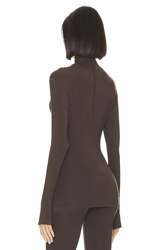 Slim Fit Long Sleeve Turtle Top