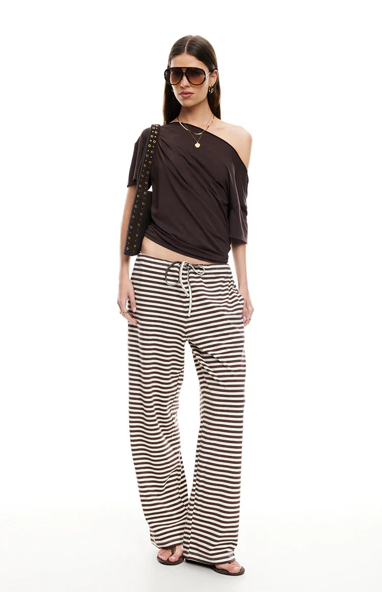 Lioness Bloom Dark Chocolate Stripe Pants