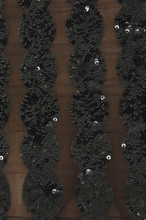 Cable Sequin Mesh Bodysuit