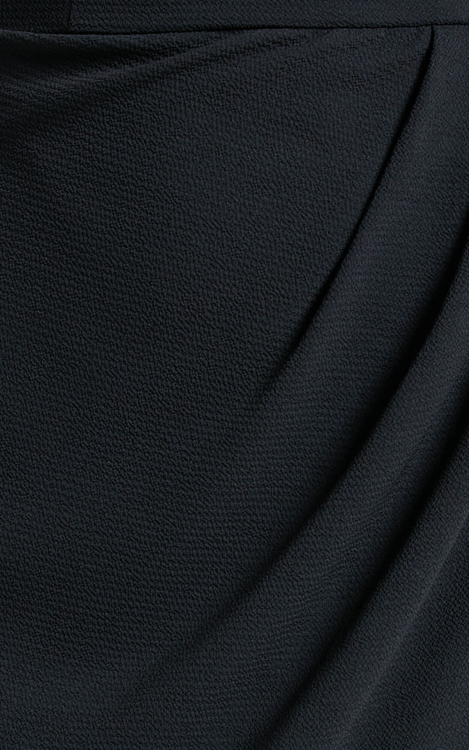 Lucky Day Midi Dress - V Neck Drape Dress in Black