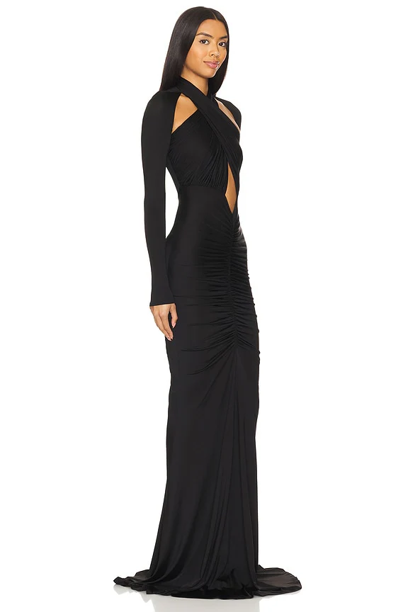 Halter Ruched Gown