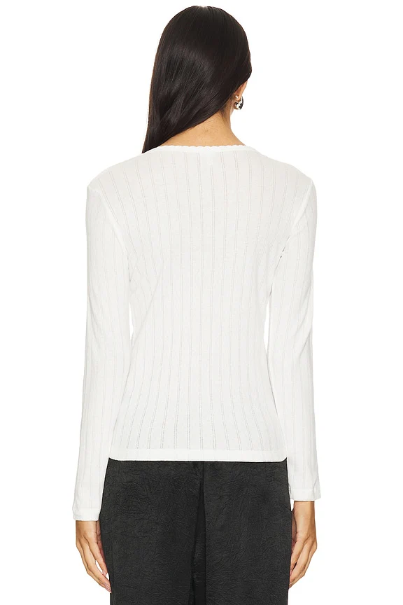 Pointelle Long Sleeve