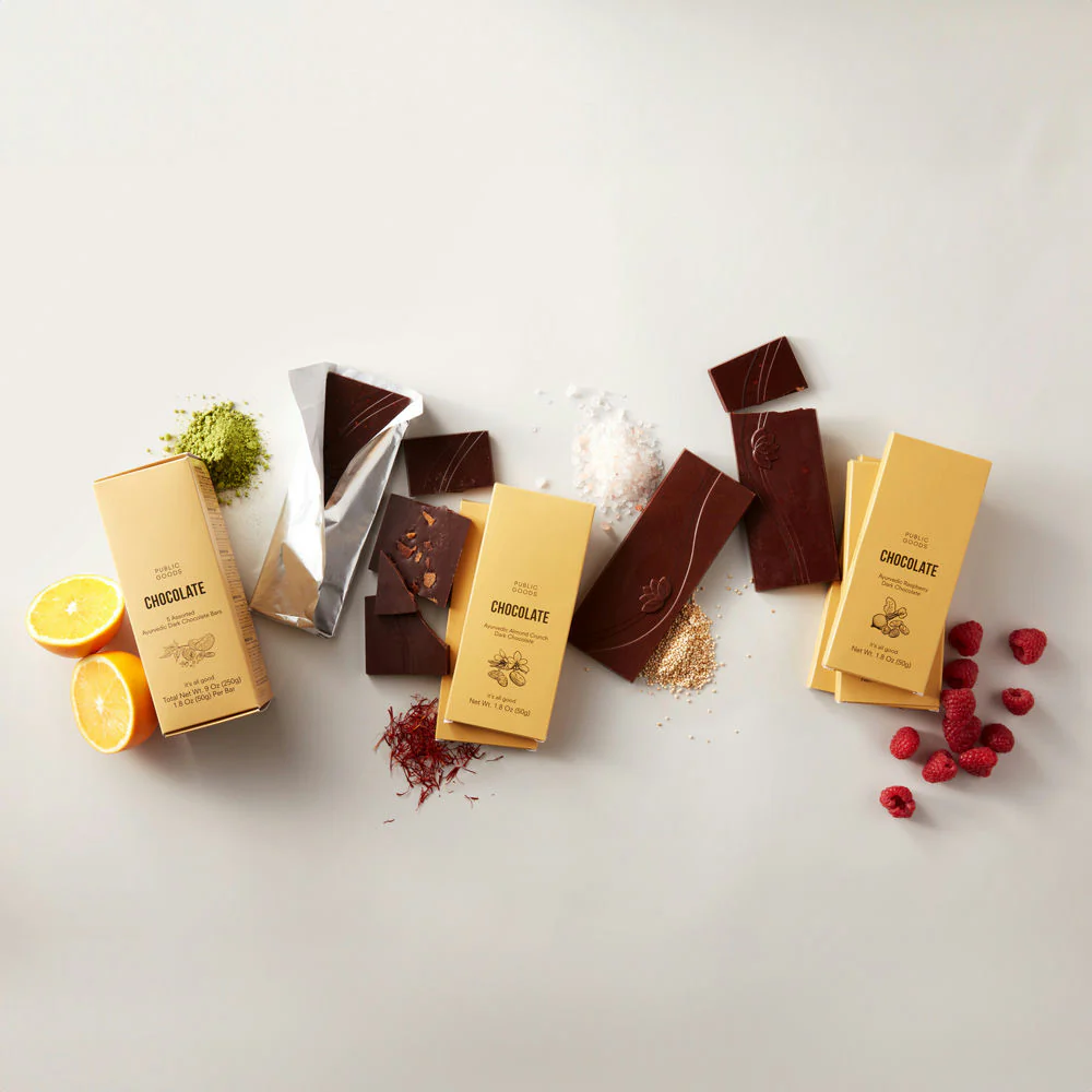 Organic Assorted Ayurvedic Dark Chocolate Bars