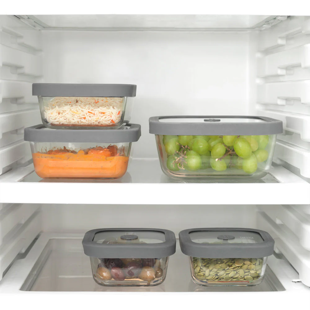 Square Glass Food Storage, 4pc Offer