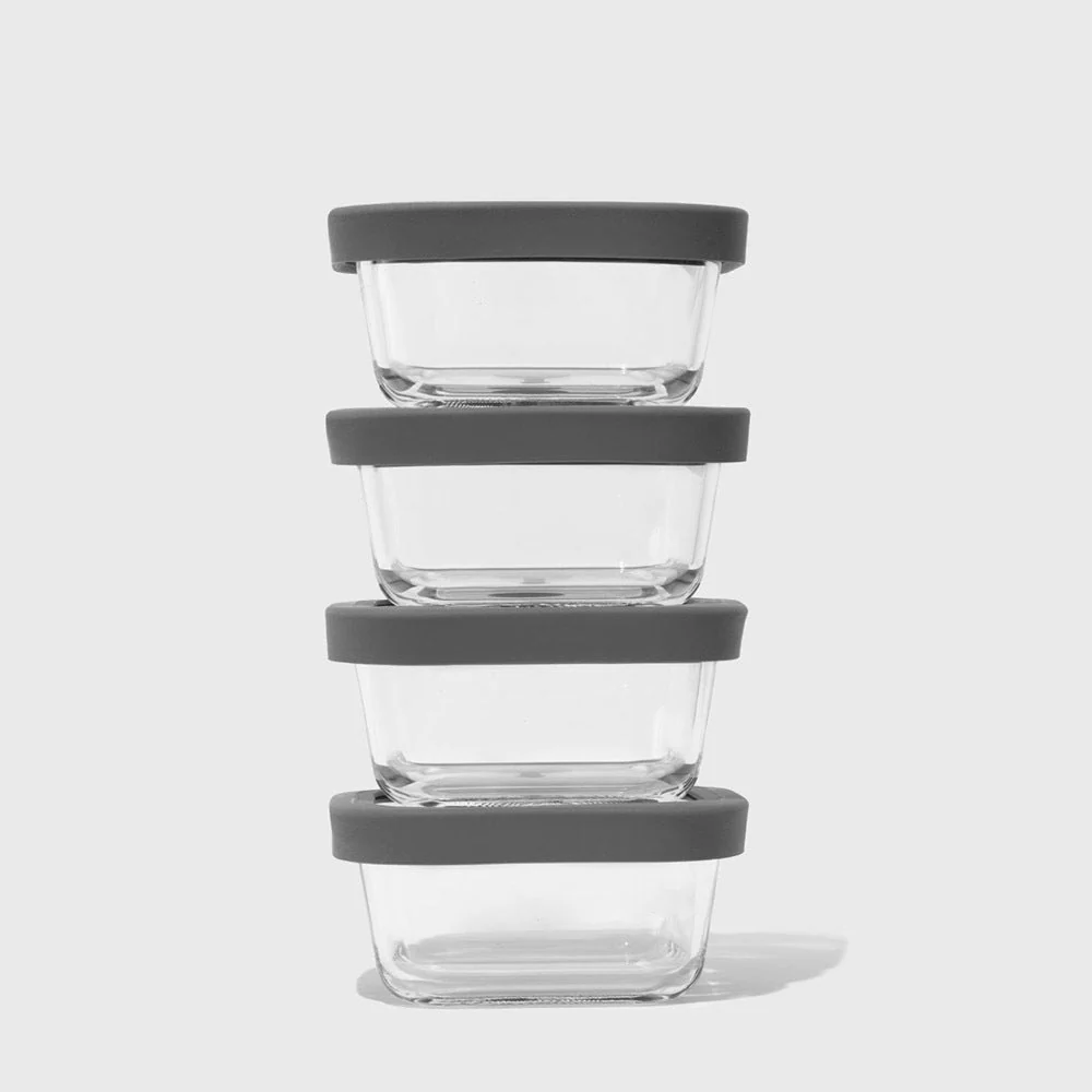 Square Glass Food Storage, 4pc Offer