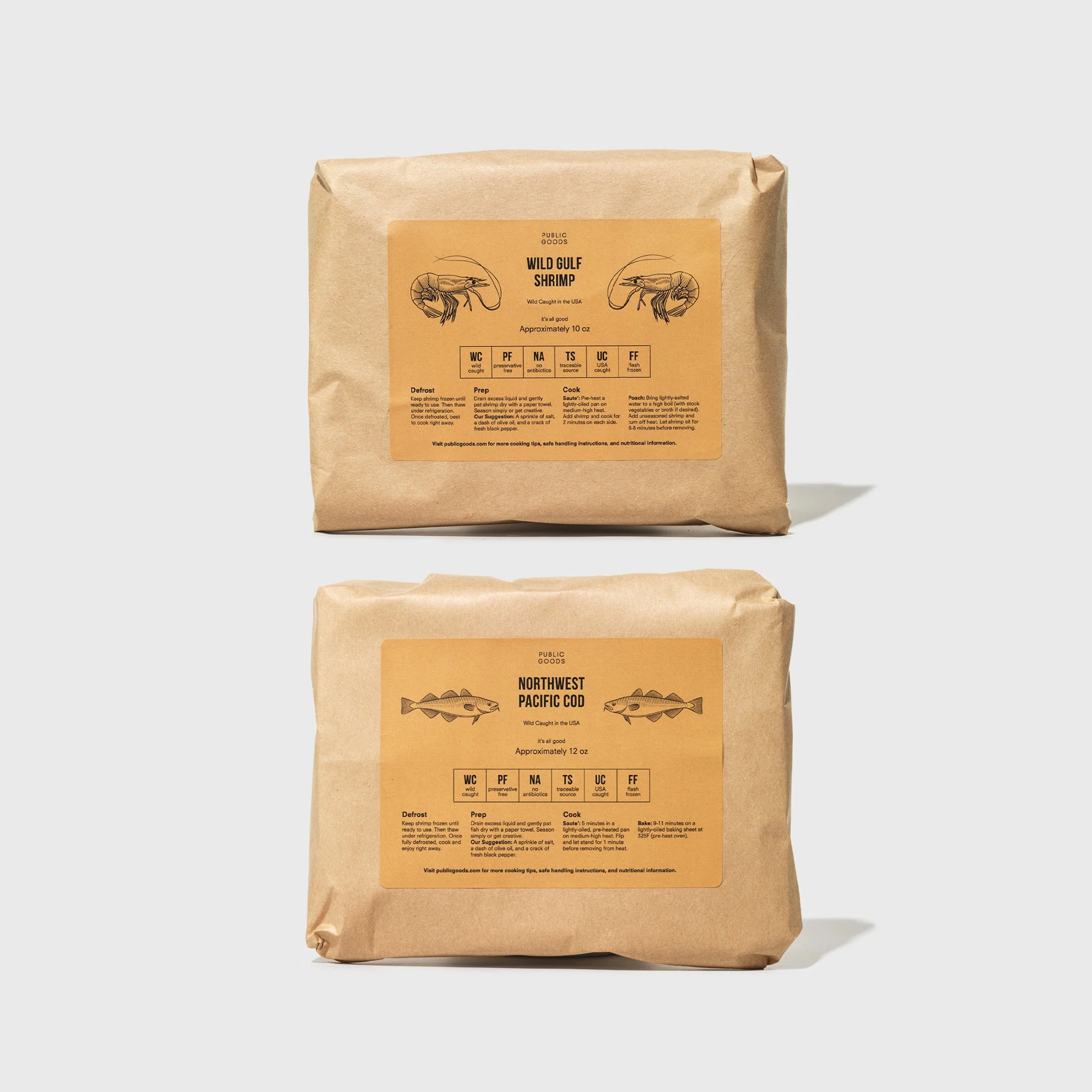 Shrimp & Cod Pack, 18 Servings