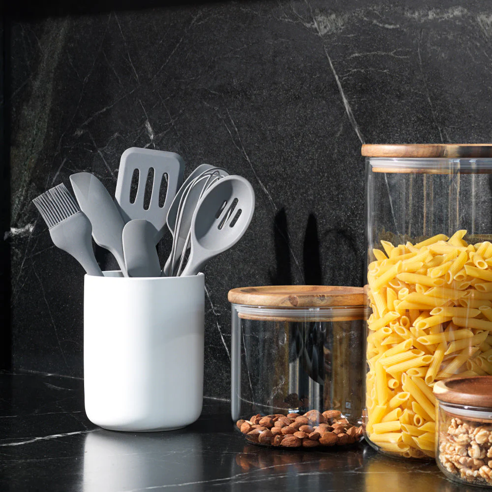 Short Stoneware Utensil Holder