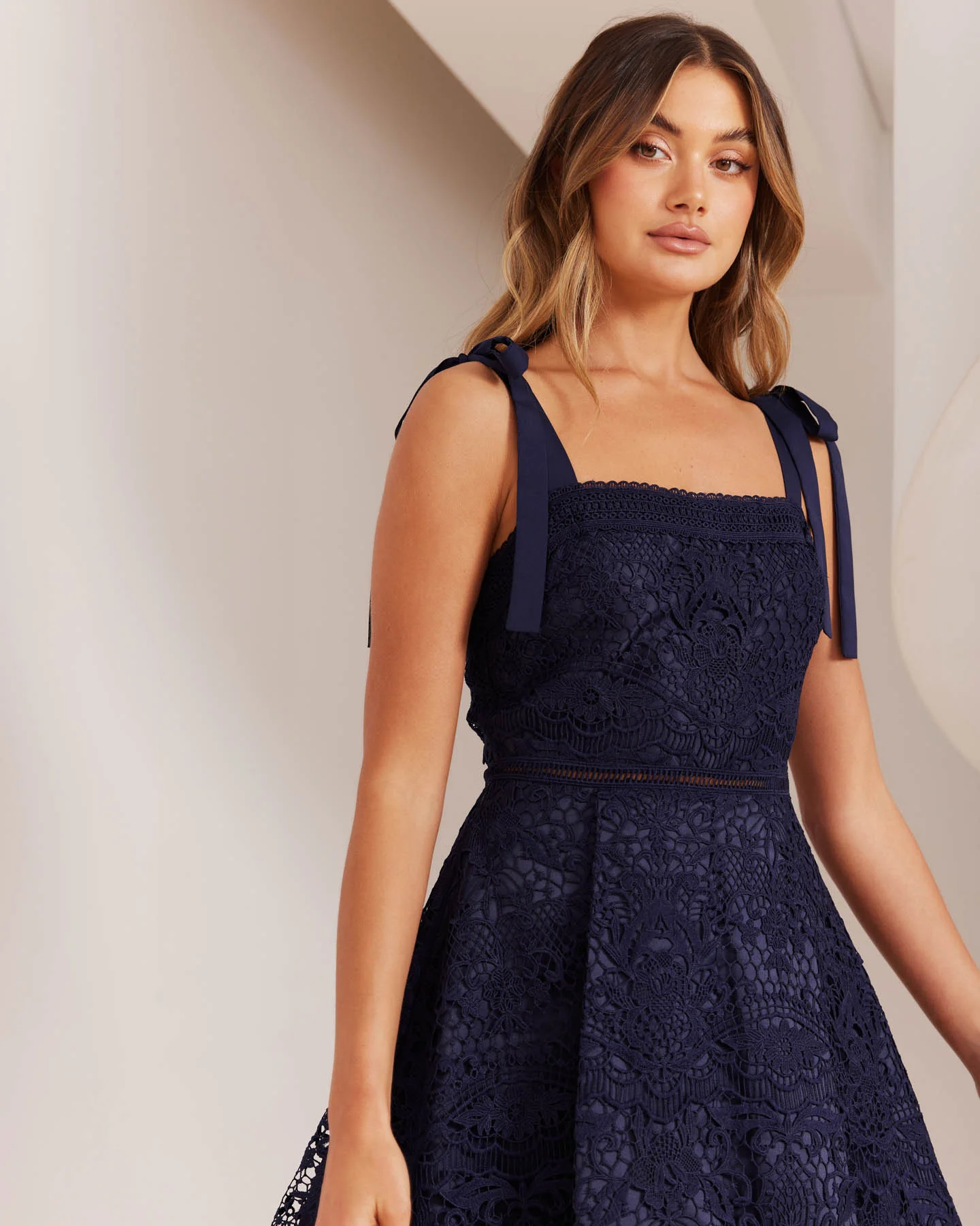 Heidi Dress-Navy